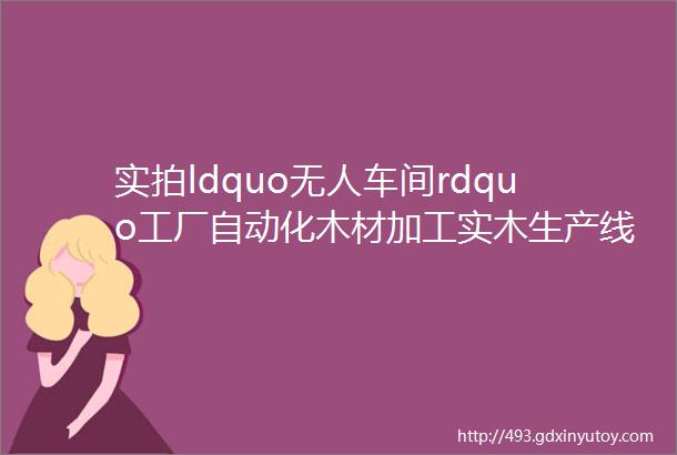 实拍ldquo无人车间rdquo工厂自动化木材加工实木生产线全部自动化